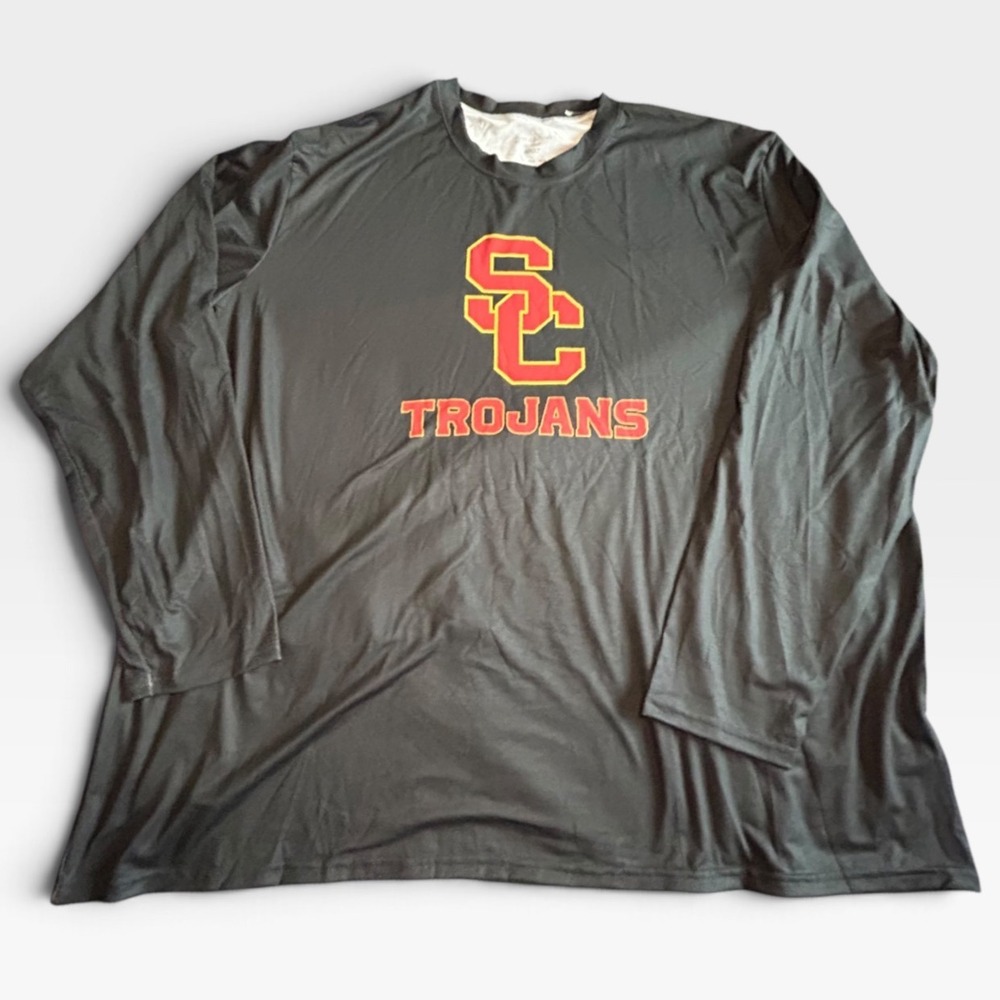 Holloway USC Trojans Long Sleeve Performance Shirt Mens 4XL black